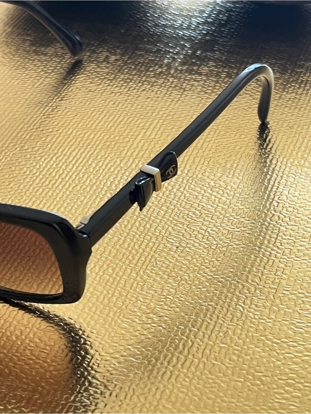 CHANEL Black Frame Sunglasses with Brown Gradient Lenses - Picture 8 of 11